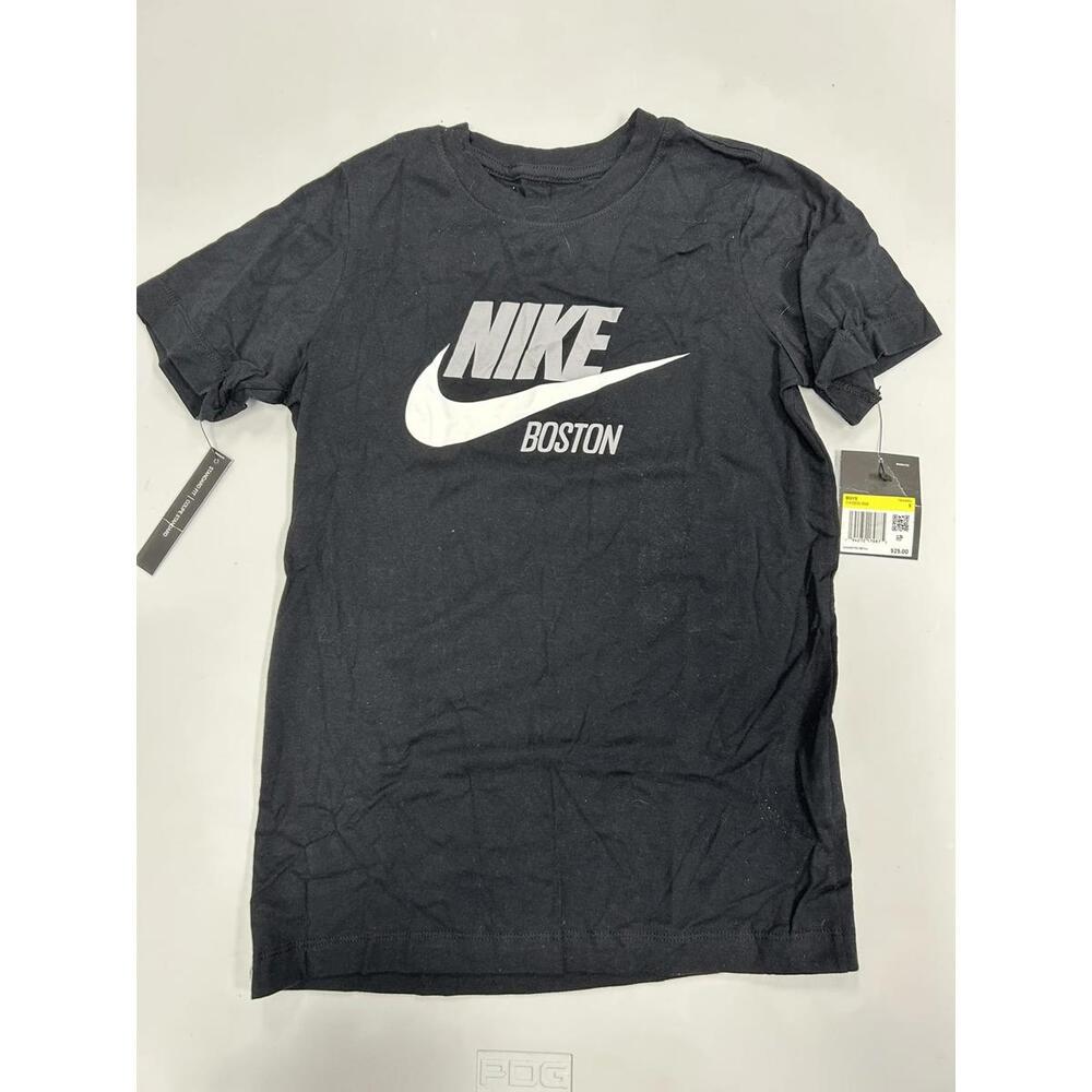 Nike Boy's Boston Black Graphic T-Shirt